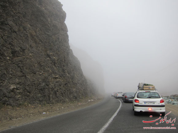 جاده چالوس مه آلود در تابستان94