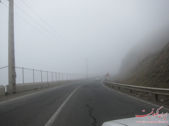 جاده چالوس مه آلود در تابستان94