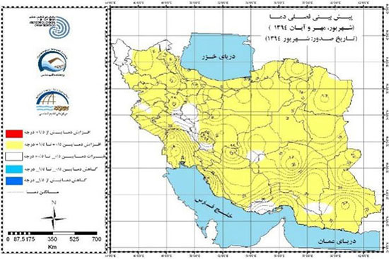 نقشه ایران- هواشناسی