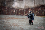 بارندگی شدید در شیراز غواص ها را به خیابان کشاند (عکس)