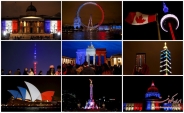 ابراز همدردی کشورهای مختلف با مردم فرانسه /عکس