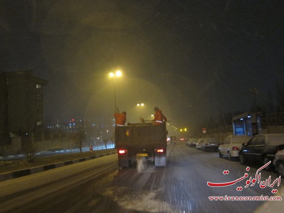 مه و برف در تهران ساعت 20