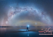 تصاویر بی نظیر از انعکاس کهکشان راه شیری در نمک زار بولیوی