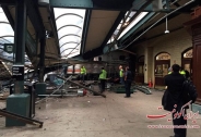 تصاویر سقوط قطار در ایستگاه هوبوکن نیو جرسی