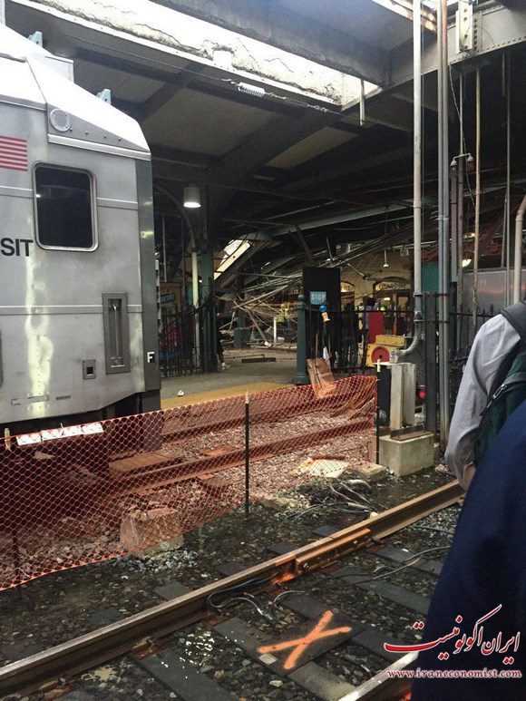 تصاویر سقوط قطار در ایستگاه هوبوکن نیو جرسی