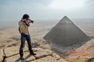 عکس : خطای دید جالب از اهرام مصر