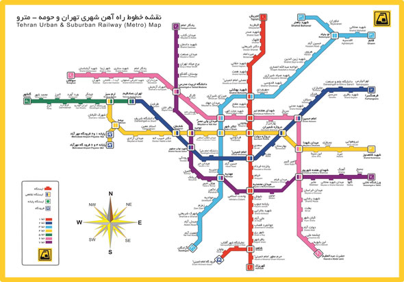 نقشه جدید مترو