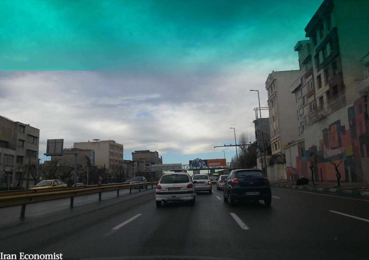 آسمان زیبای تهران پس از باران