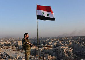 برافراشته شدن پرچم سوریه در الرقه