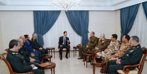 دیدار بشار اسد با رؤسای ستادکل نیروهای مسلح ایران و عراق؛ روابط سوریه با ایران و عراق، مستحکم است
