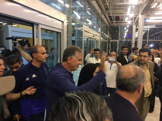 استقبال از اعضای تیم ملی فوتبال در فرودگاه امام خمینی