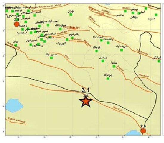 فاصله ۷۵ کیلومتری زلزله امروز با تهران