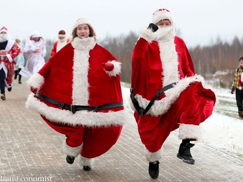 دیدنی ها: مراسم بابانوئل‌ها در مینسک، پایتخت بلاروس