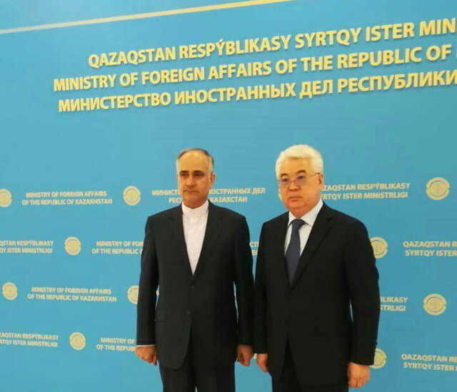 دیدار صابر با وزیر امور خارجه قزاقستان