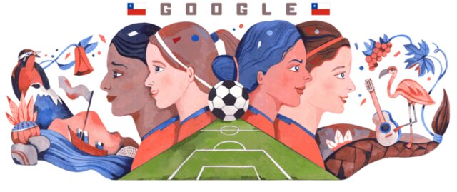 تغییر لوگوی گوگل به افتخار بزرگترین رقابت فوتبالی زنان