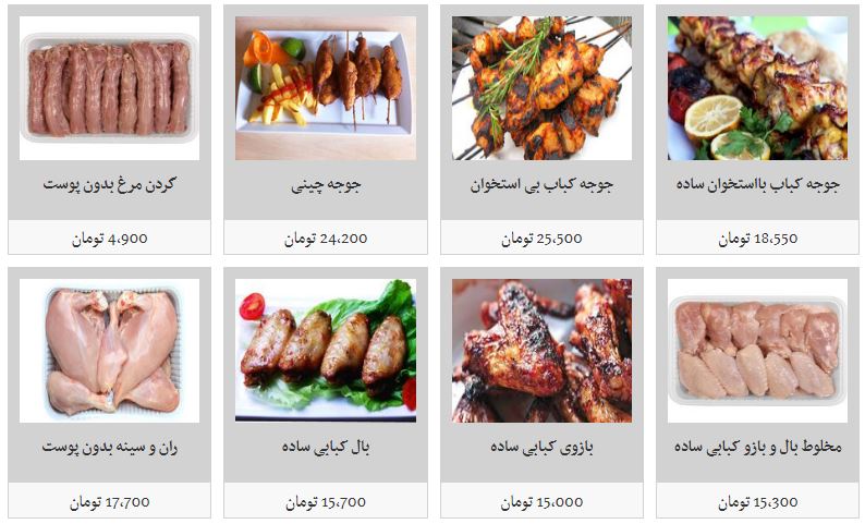 قیمت انواع گوشت مرغ در بازار