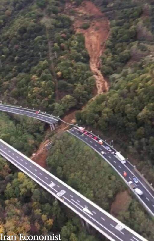 ریزش پل هوایی ۳۰ متری در اتوبان ایتالیا