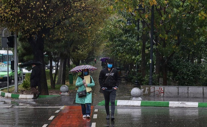 ببینید|بارش باران پائیزی در تهران