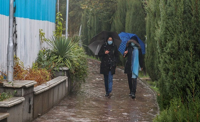 ببینید|بارش باران پائیزی در تهران