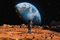 منظره ای از زمین وقتی انسانها زمین را به مقصد مریخ ترک میکنند