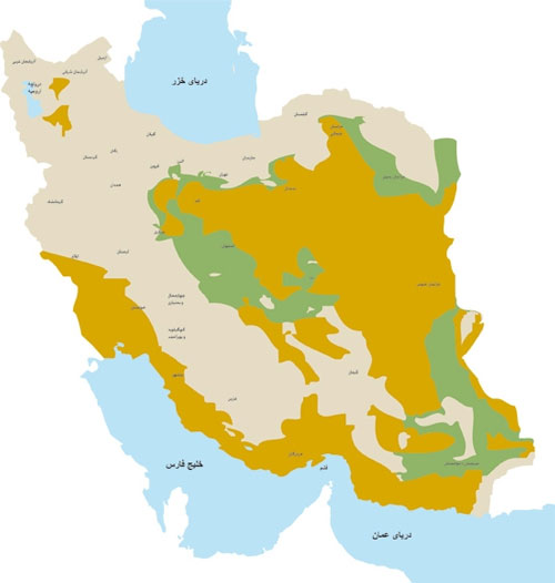 نقشه ایران- دشت ها