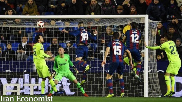 شکست بارسلونا برابر لوانته بدون مسی و سوارز