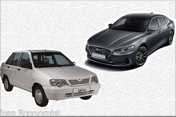 اختلاف ۶۵۲ میلیون تومانی ارزان&zwnj;ترین و گران&zwnj;ترین خودروی تولید ایران