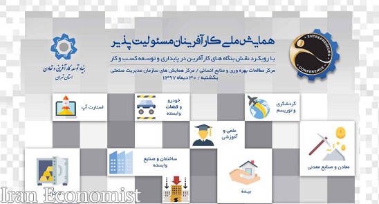 اهدای تندیس زرین کارآفرین برتر مسوولیت پذیر به شرکت بازار تهاتر ایرانیان