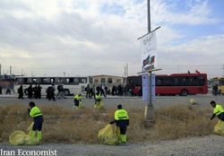 پاکبانان تهران ۴۰۶ تُن زباله در مرز مهران جمع‌آوری کردند