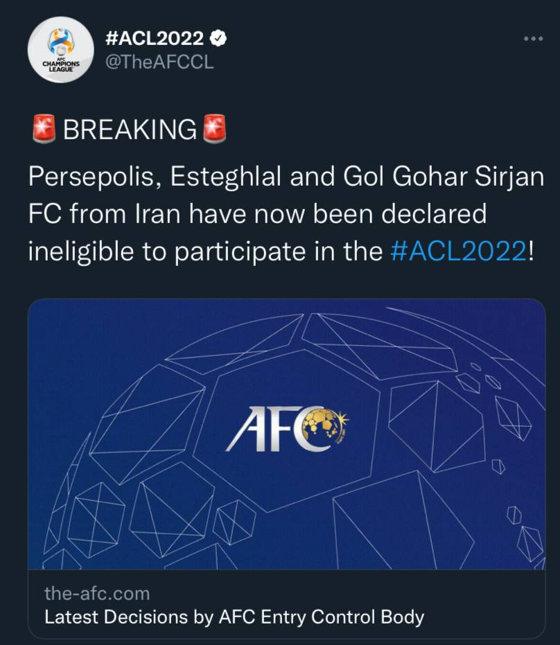 پرسپولیس و استقلال از لیگ قهرمانان آسیا حذف شدند