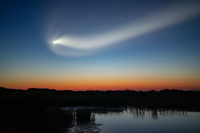 ببینید| تصاویر حیرت انگیز از موشک فالکون پس از پرتاب
