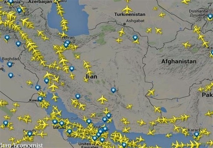 افزایش ۱۳۰ درصدی پروازهای عبوری از آسمان ایران