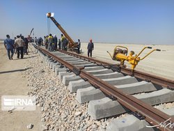 پیشرفت ۶۸ درصدی ساخت راه آهن رشت-کاسپین