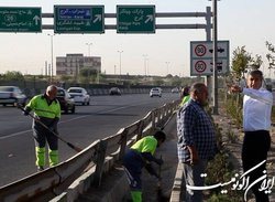 رفع معارض تاسیساتی گاز از مسیر کندروی شمالی بزرگراه آزادگان