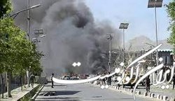 انفجار در نزدیکی مسجدی در شهر کراچی پاکستان