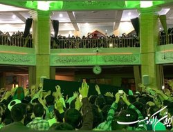 وداع با پیکر آیت‌الله فاطمی‌نیا در دانشگاه امام صادق(ع)