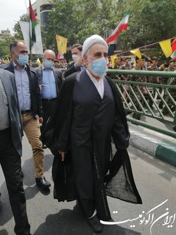 حضور ناطق نوری در راهپیمایی روز قدس
