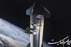 انیمیشنی که طراحی جدید موشک  استارشیپ  را نشان می‌دهد