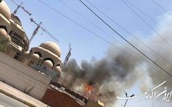 آتش‌سوزی در مسجد جامع «الرحمن» بغداد