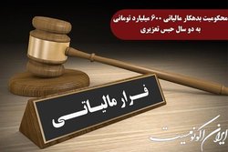 محکومیت بدهکار مالیاتی ۶۰۰ میلیارد تومانی به ۲ سال حبس  تعزیری