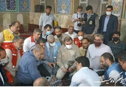 حضور وزیر کشور و معاون رئیس جمهور در محل ریزش ساختمان متروپل