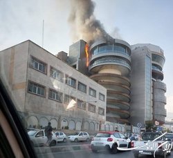 ساختمان لیدوما در شهرک غرب آتش گرفت