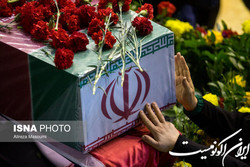 تشییع دو تن از شهدای گمنام دفاع مقدس در مجموعه انقلاب