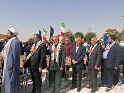 پیکر ۲ شهید گمنام در مجموعه ورزشی انقلاب به خاک سپرده شد