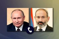گفت وگوی پوتین و پاشینیان در مورد مسائل امنیتی مرز ارمنستان و جمهوری آذربایجان