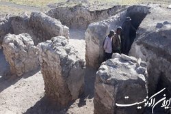 بیرون کشیدن بخشی از شهر تاریخی  اوجان  از دل خاک