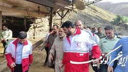 حضور وزیر کشور، استاندار تهران و رییس جمعیت هلال احمر در مناطق سیل‌زده تهران