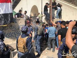 تجمع هواداران صدر در مرکز بغداد