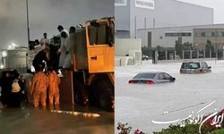 بسیاری از خانه‌ها در شرق امارات به زیر آب رفتند
