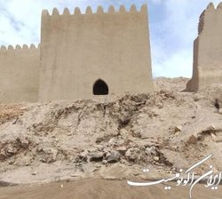 باران ارگ ساسانی را شست